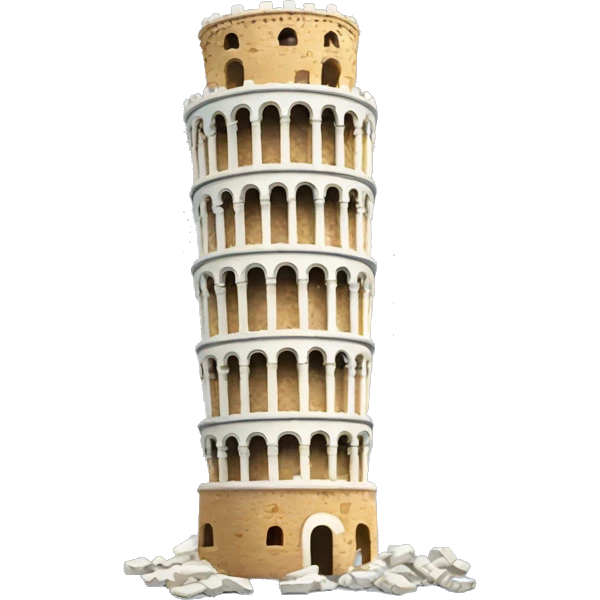 Broken Pisa tower  emoji
