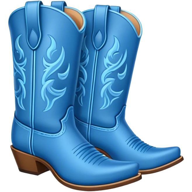 blue cowgirl boots  emoji