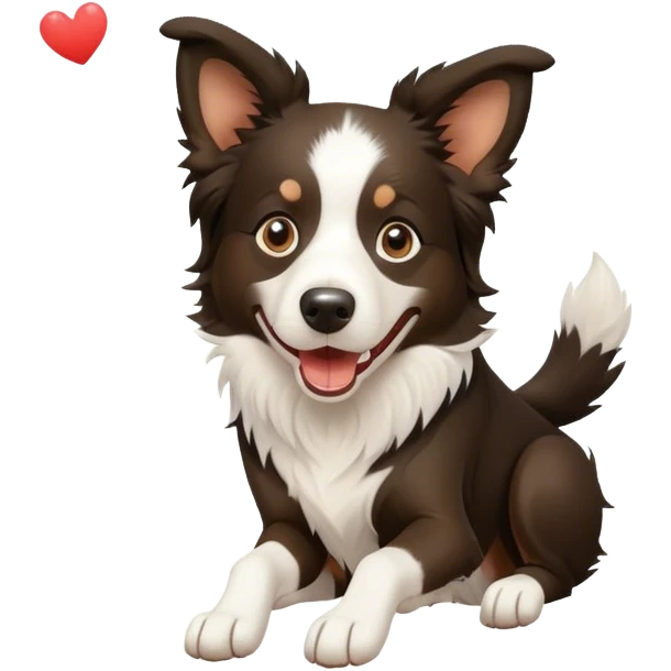 Border collie playing emoji