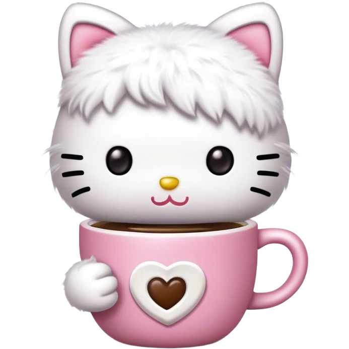 Hello kitty con café  emoji