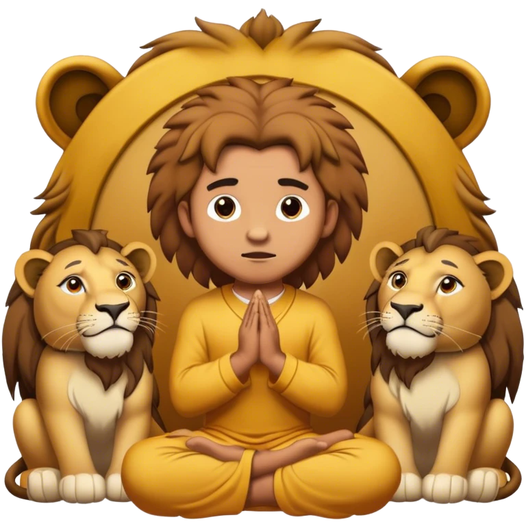 Daniel in lions den praying emoji