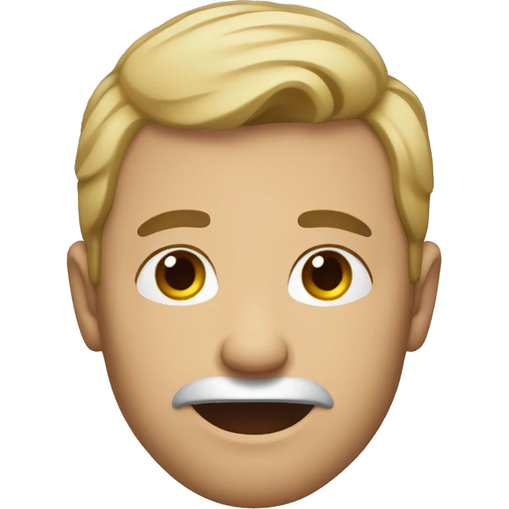 A man holding his jawline  emoji
