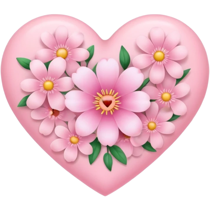 Pink flower heart  emoji