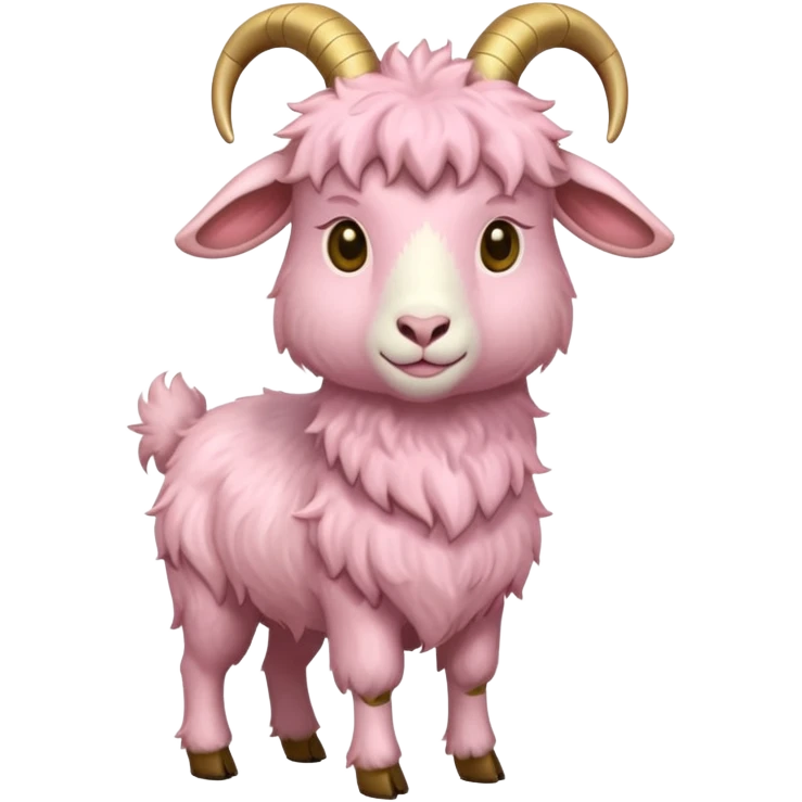 Light pink and gold Goat emoji