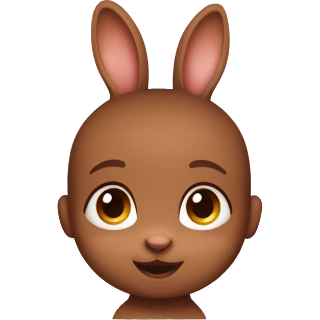 Brown little baby bunny emoji