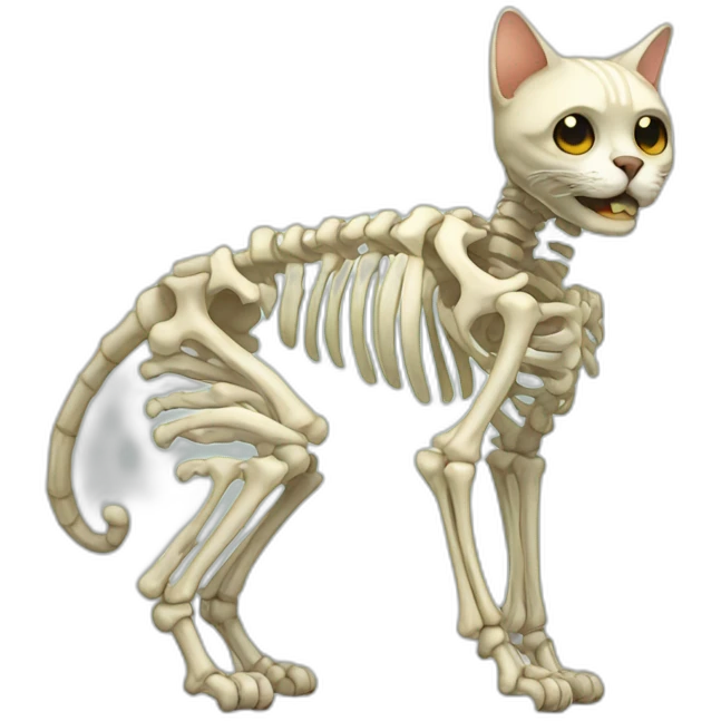 Cat skeleton emoji