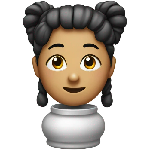 Salt shaker with pigtails emoji