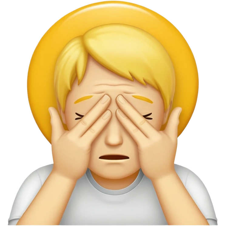 Double facepalm yellow circle  emoji