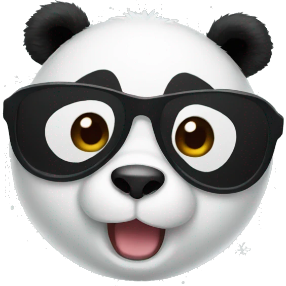 Winter panda emoji