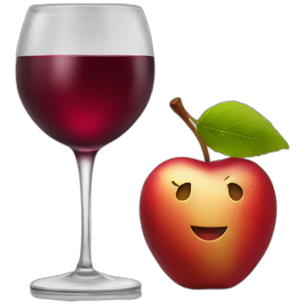 apple and wine emoji