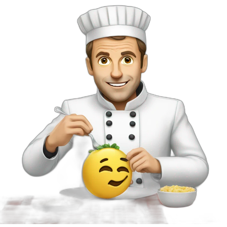 Macron qui manger zemou emoji