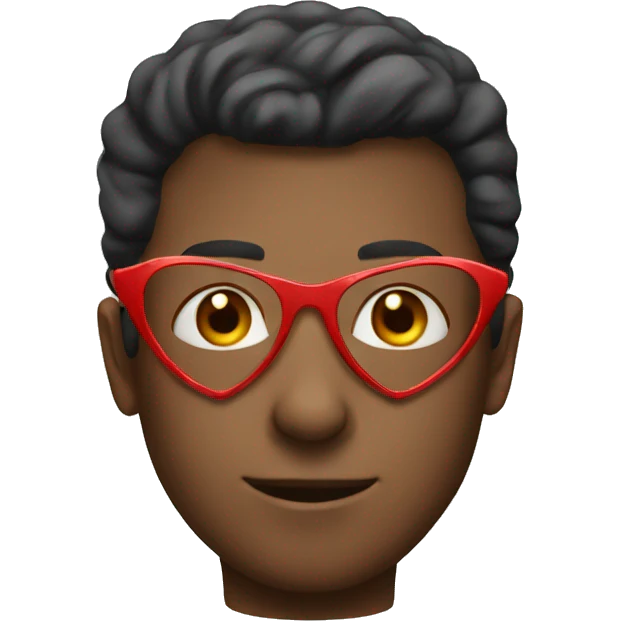 red heart shaped glasses emoji