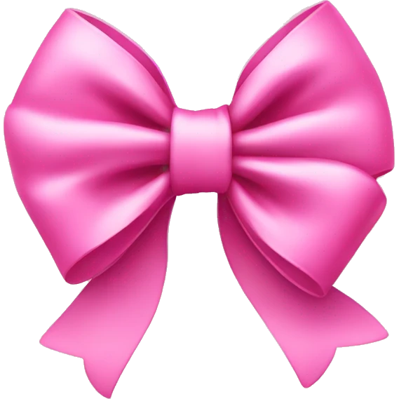 pink bow with thin ribbon emoji