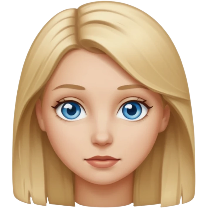 dirty blonde haired white girl with blue eyes emoji