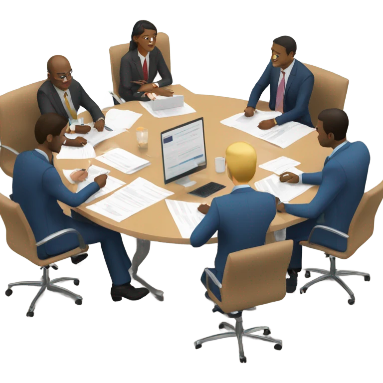 business meeting sitting at a table emoji