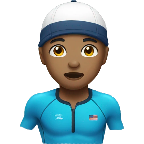 Swimmer in the cap is crying  emoji