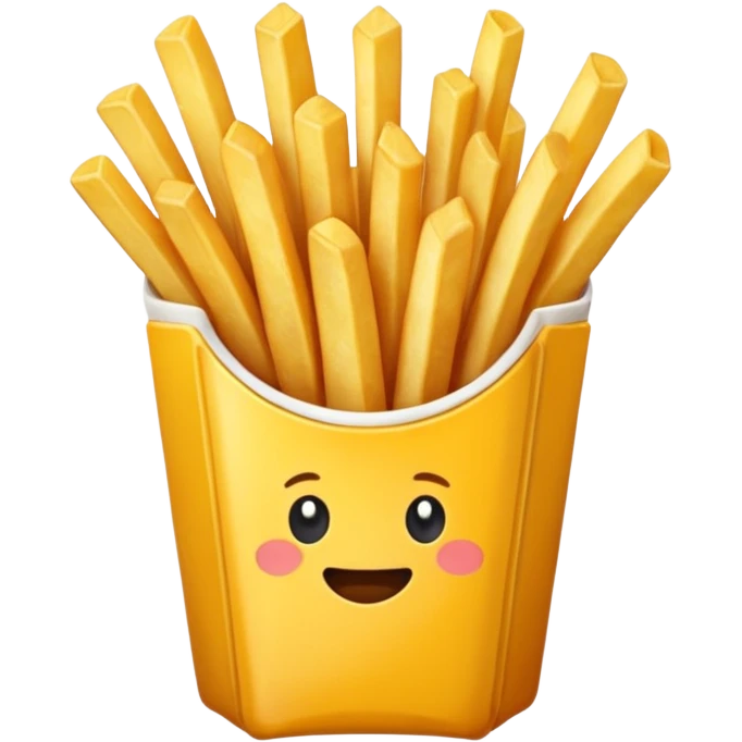 Porzione di patatine media (senza faccina) in giallo emoji