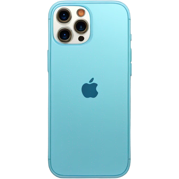 iPhone 13 Pro in light blue colour emoji