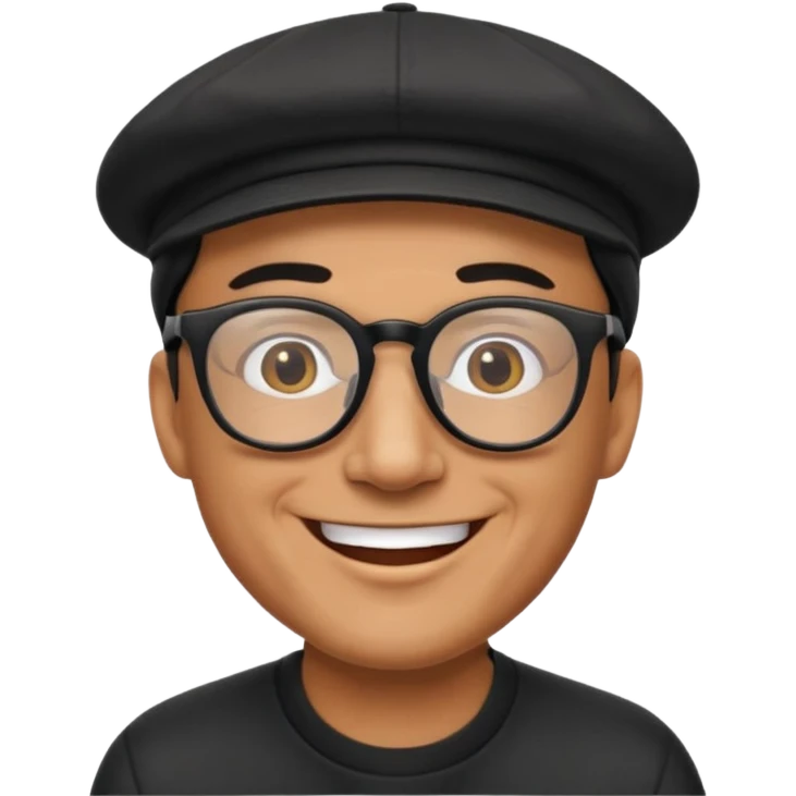 Dad joke dad with black cap emoji
