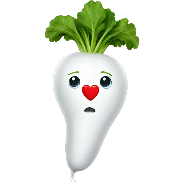 radish with a heart   emoji