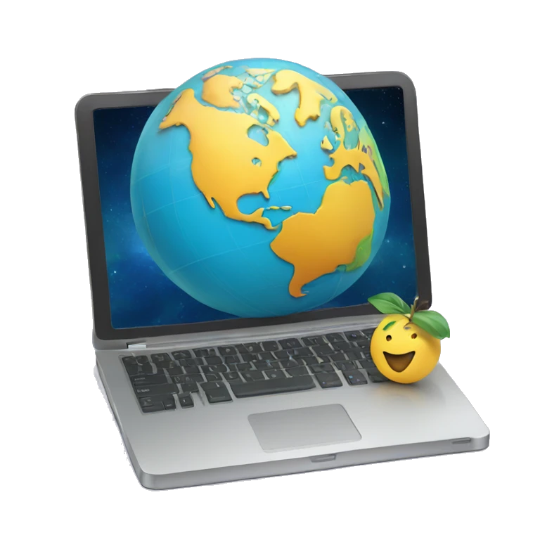 globe and laptop emoji