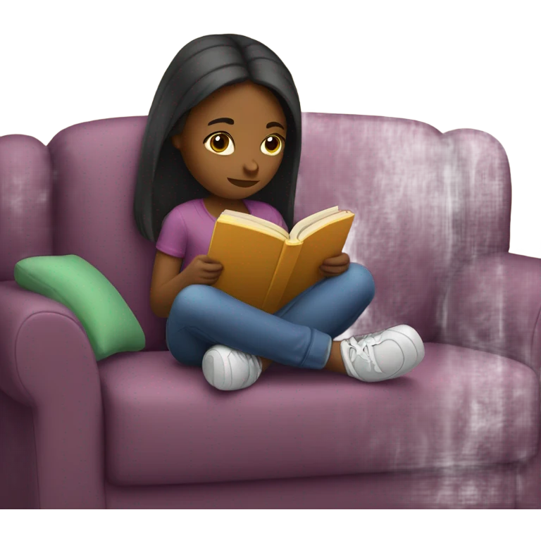 Girl reading a book emoji