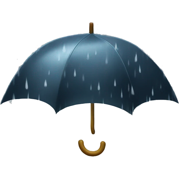 Raining in the dark emoji