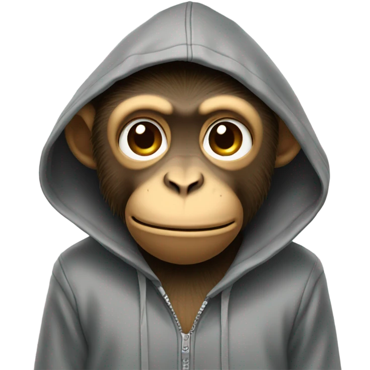 Crying monkey in a hoodie emoji