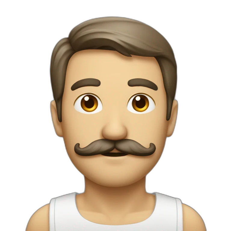 Un homme dictateur avec une petite moustache carré emoji