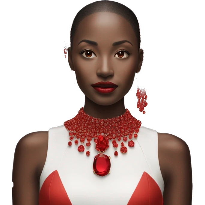 High jewellery red on white girl  emoji