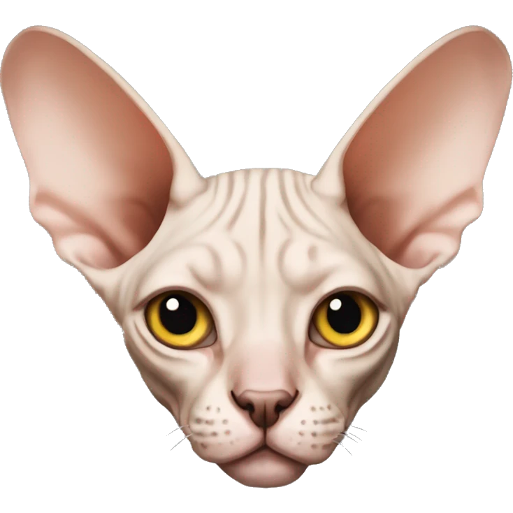 Sphynx with unbelievable giant ears emoji
