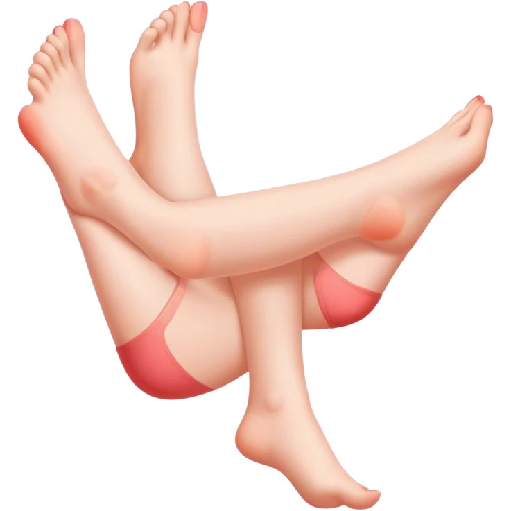 Blush with feet up  emoji