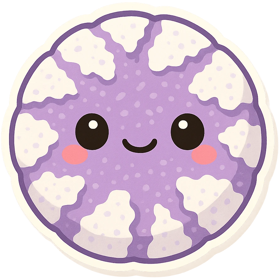 ube purple crinkle cookie, simplified, clear, emoji-like emoji