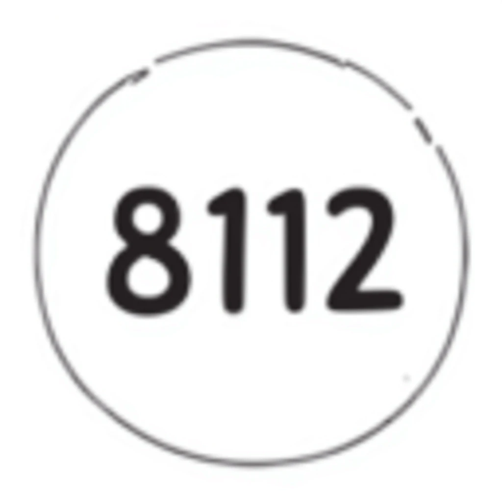 Hand-drawn circular emoji with "812" text inside emoji