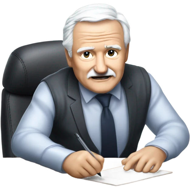 Václav Klaus steals pen emoji