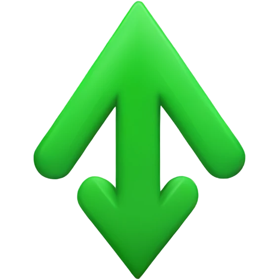 up arrow in green color emoji