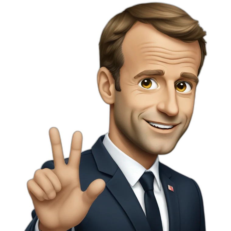 Emmanuel macron bye emoji