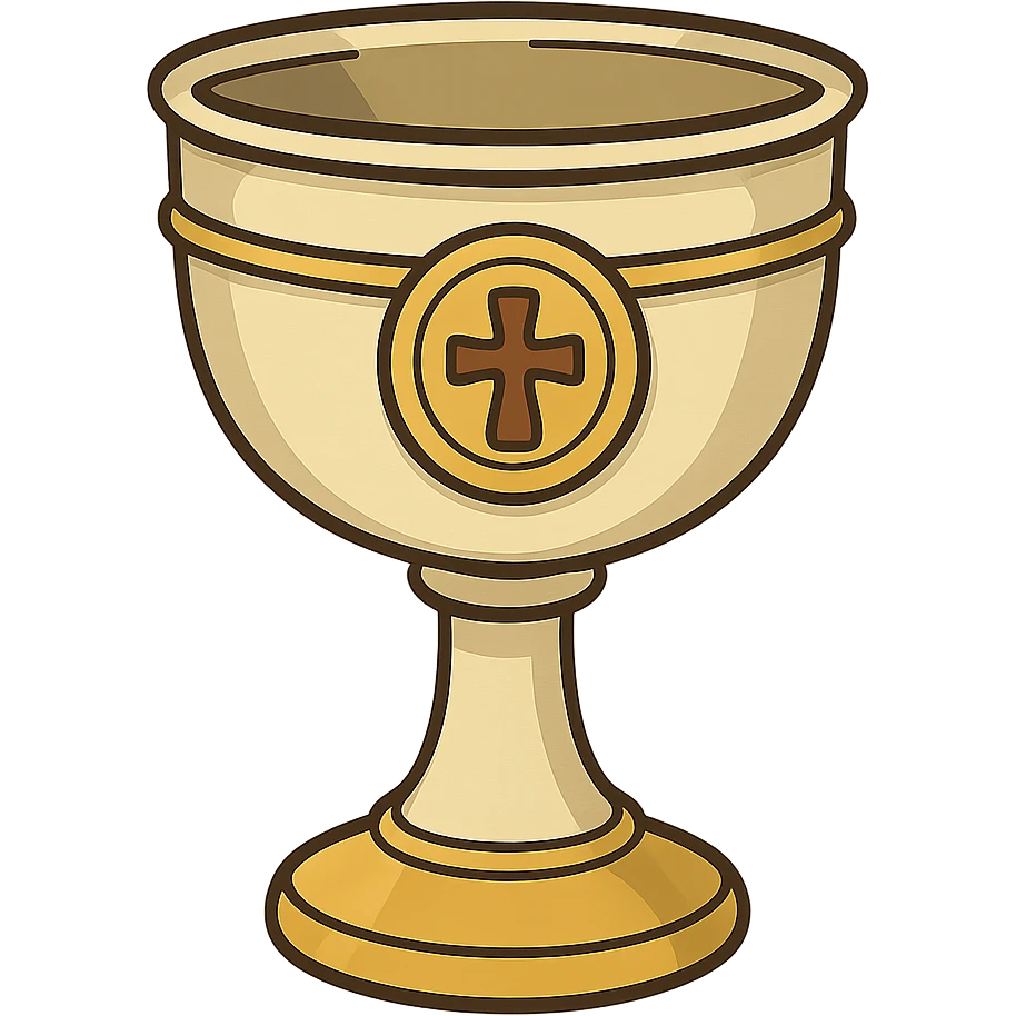 flat toon style grail cup emoji