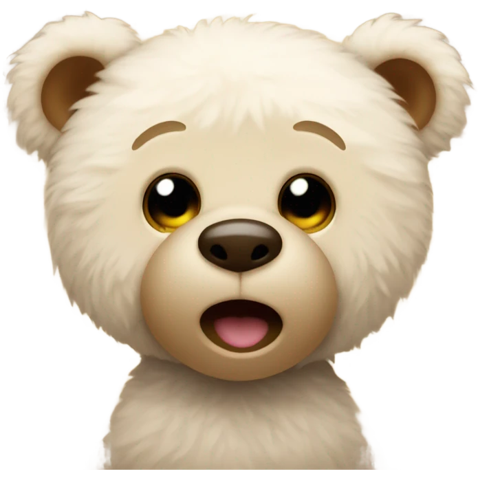 Teddy bear covering eyes emoji
