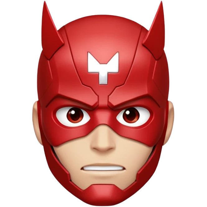 red face vision marvel half body from captain america: civil war emoji
