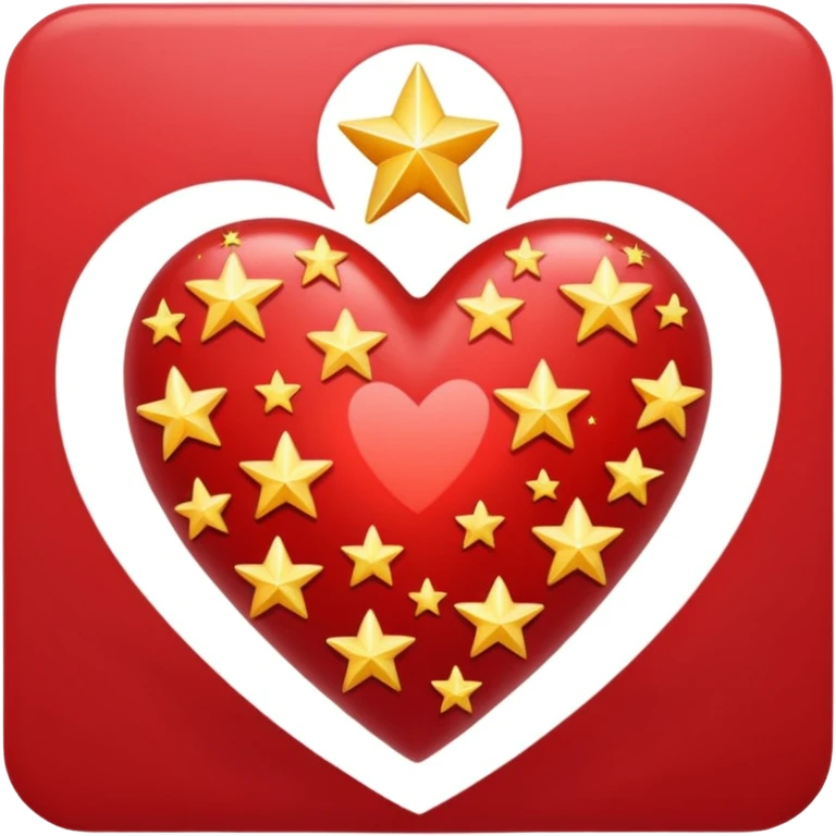 Corazón con estrellas arededor emoji