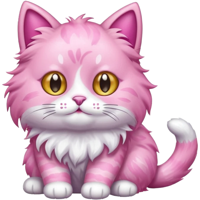 glitter pink cat emoji