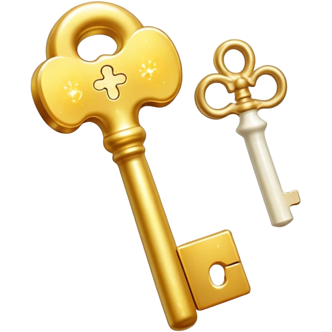 Radiant vitamin K2 appearing as a bright golden key next to a bone that glows with a magical light. The key and bone are connected by shimmering particles, showing how K2 unlocks bone strength and health. emoji