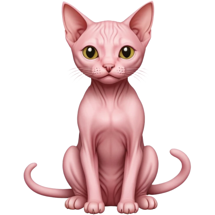 Hairless cat sitting emoji