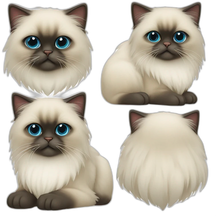 himalayan cat color blue cream emoji