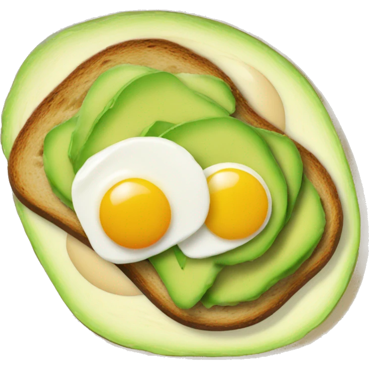 Avocado toast with eggs emoji