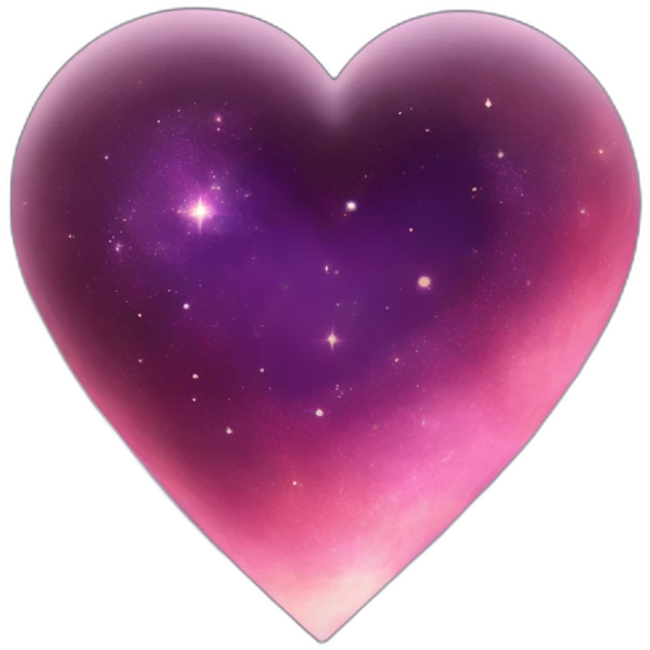 Heart with universe inside emoji