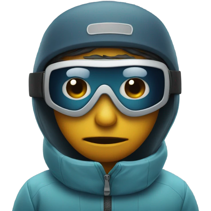 Cold emoji with ski goggles emoji
