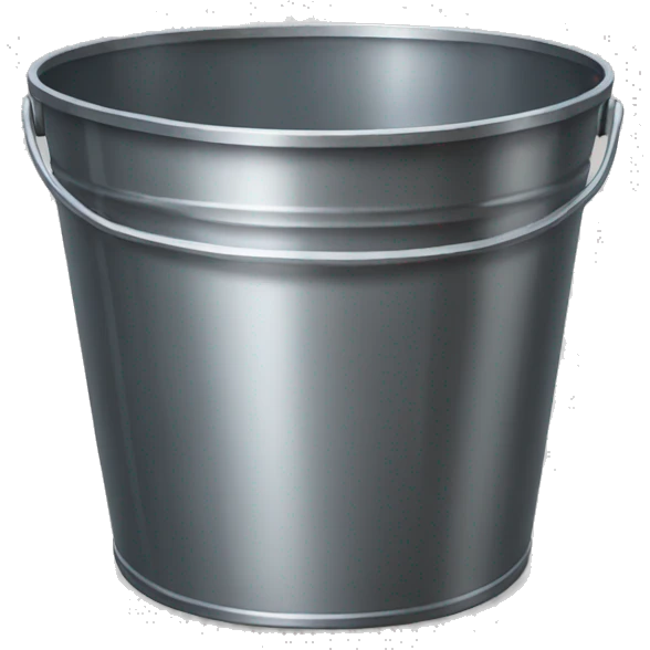 Metal bucket emoji