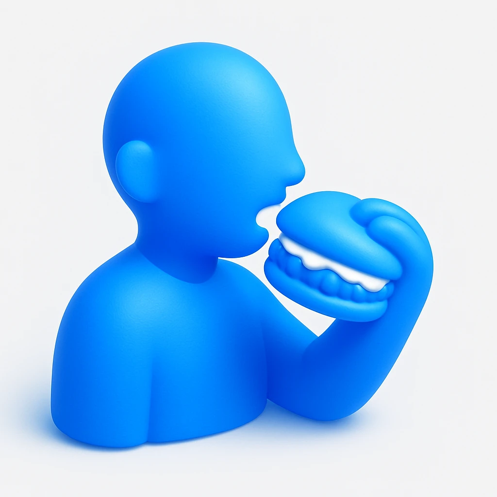 person eating sloppy joe emoji